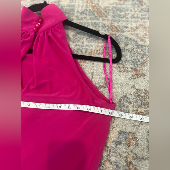 Lauren Ralph Lauren Hot Pink High Neck A Line Sleeveless Dress 12 Barbiecore - Picture 10 of 12